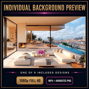Luxe geanimeerde video-achtergronden voor interieurs, 9 stuks 1080p MP4 + PNG — Elegant Escapes afbeelding 8