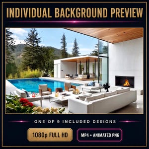 Luxe geanimeerde video-achtergronden voor interieurs, 9 stuks 1080p MP4 + PNG — Elegant Escapes afbeelding 12