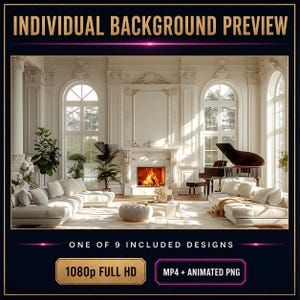 Luxe geanimeerde video-achtergronden voor interieurs, 9 stuks 1080p MP4 + PNG — Elegant Escapes afbeelding 6