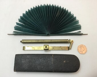 Georgian Original Cased Rare Brass,Silk,Fan, Fire or Candle Shield.