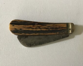 Antique Stag Handle HM Slater Venture Penknife.