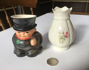 Antique Goebel Irish Milk, Cream Jug. Donegal Parian China Vase.