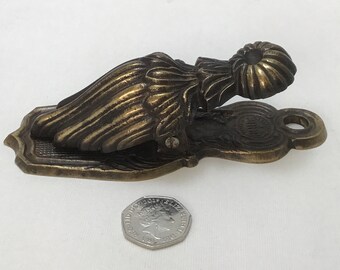 Antique Original Brass Paper Clip, Weight, Holder.