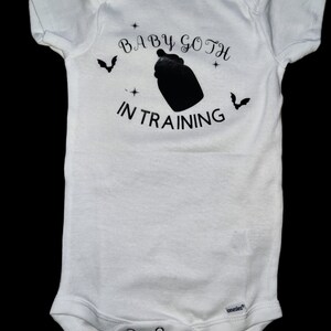 Baby Goth in Training Onesie - Goth baby clothes Gothic baby clothes goth baby onesies alt baby clothes