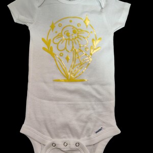 Skull Flower Onesie - Customize your color Gothic baby clothes goth baby onesies alt baby clothes gothic baby clothes flowers skull stars
