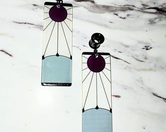 Par de dilatadores de anime - Gótico, terrorífico, espeluznante, Halloween, túnel con cierre de rosca, túneles, tapones alternativos, pendientes Hanafuda