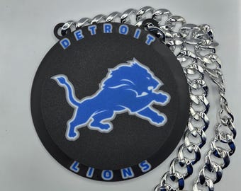 Custom Logo Fan Chain Necklace: Oversized Spinner Pendant, Made in USA