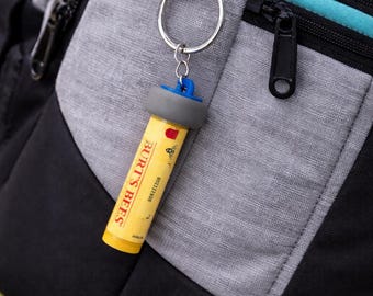 Winter Olympics Curling Stone Keychain | Lip Balm Holder