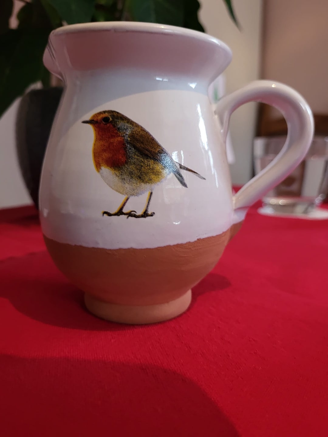 Robin Spanish Spanish Pottery Jug - Small Robin Bottle Ideal for Milk, Cream Etc - Etsy