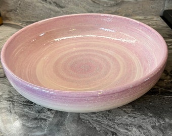 Pink ceramic bowl - Spanish pottery fruit bowl, serving bowl, salad bowl, snack bowl