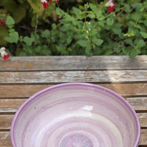 Handcrafted Pink Ceramic Bowl: Spanish Tapas Dish