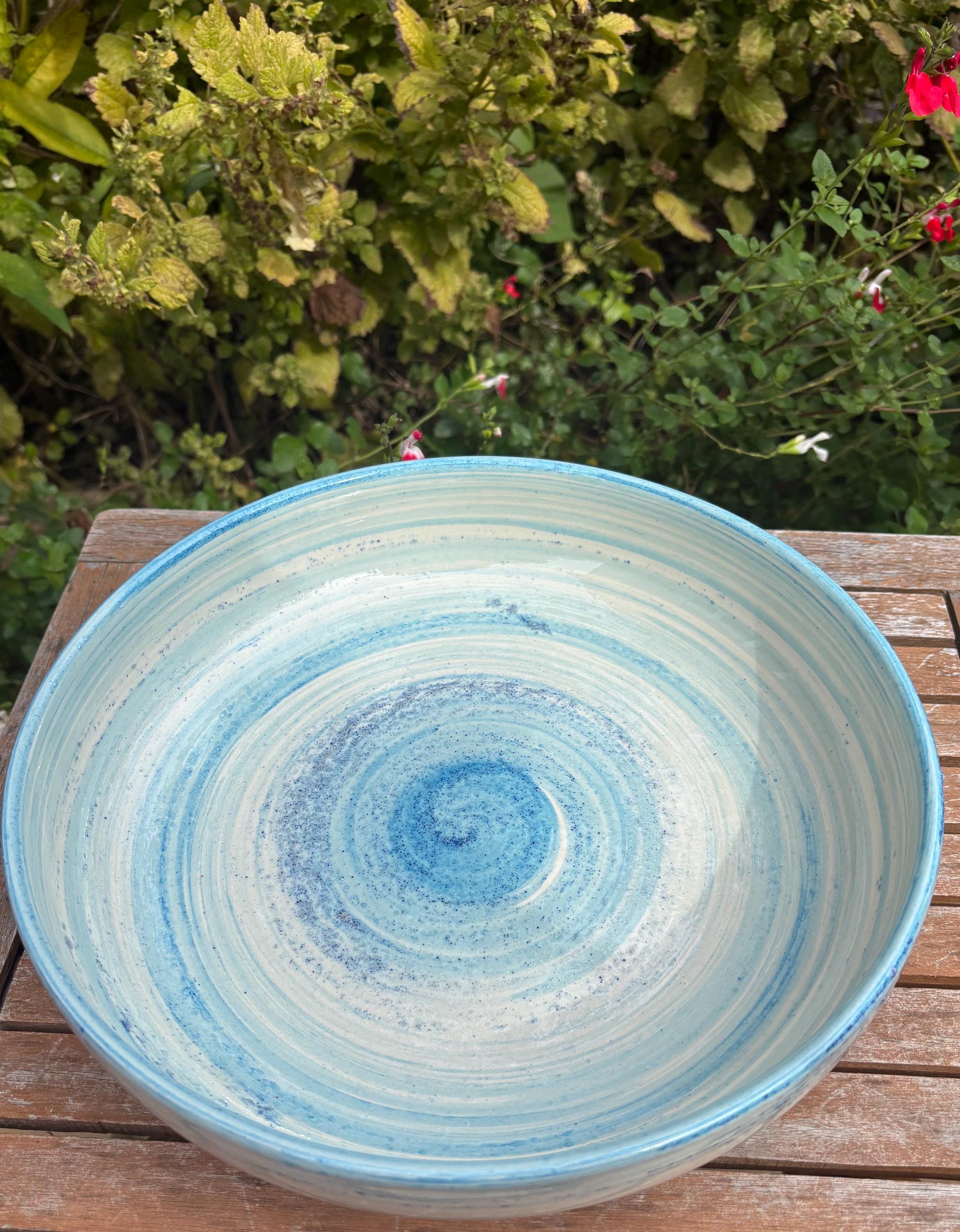 Handpainted Blue Ceramic Bowl: Spanish Pottery Serving Bowl - Etsy