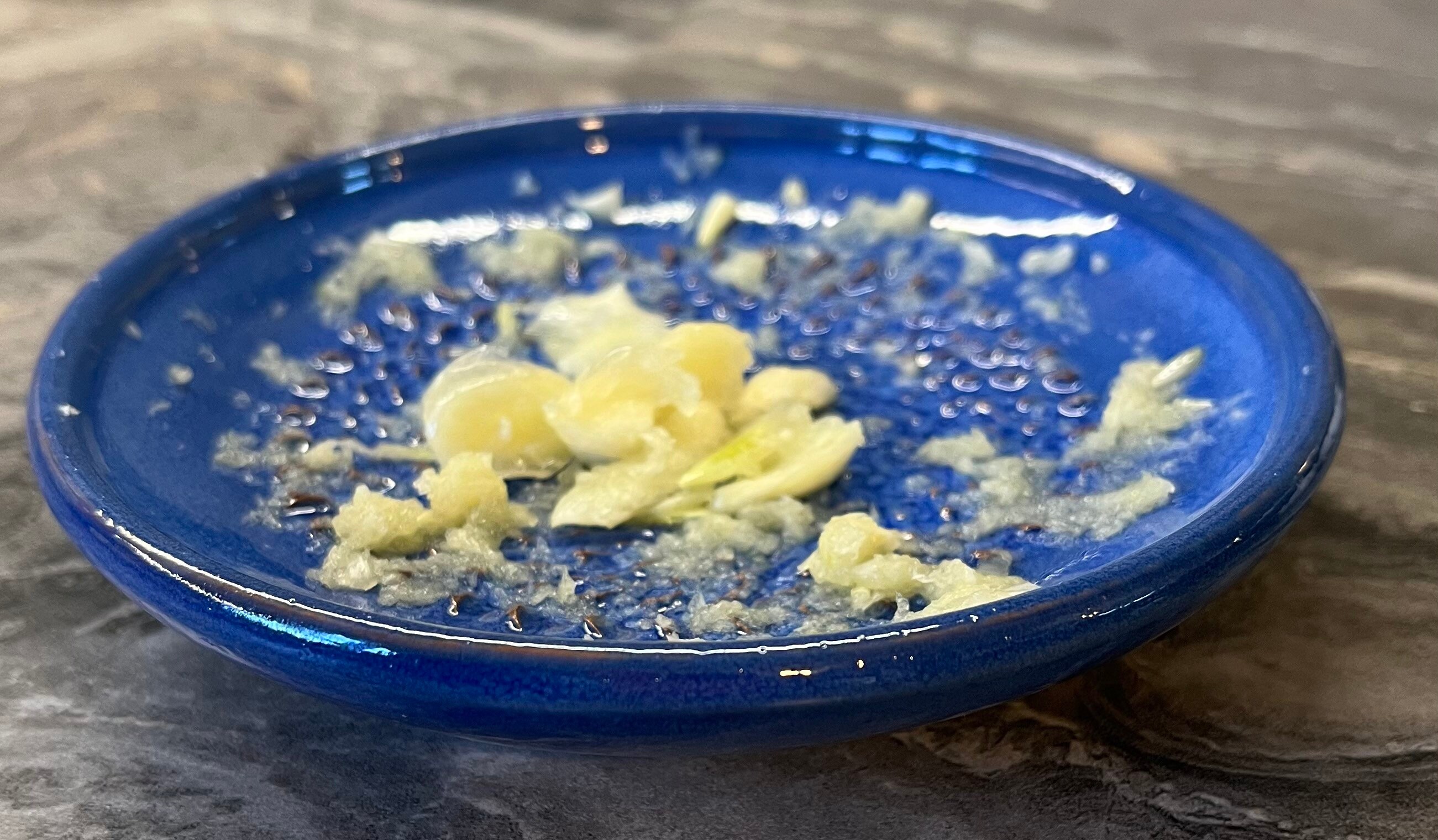 Pottery Rasps Spanish Pottery Garlic Rasp, Ginger Grater Blue Ceramic Plate - Etsy