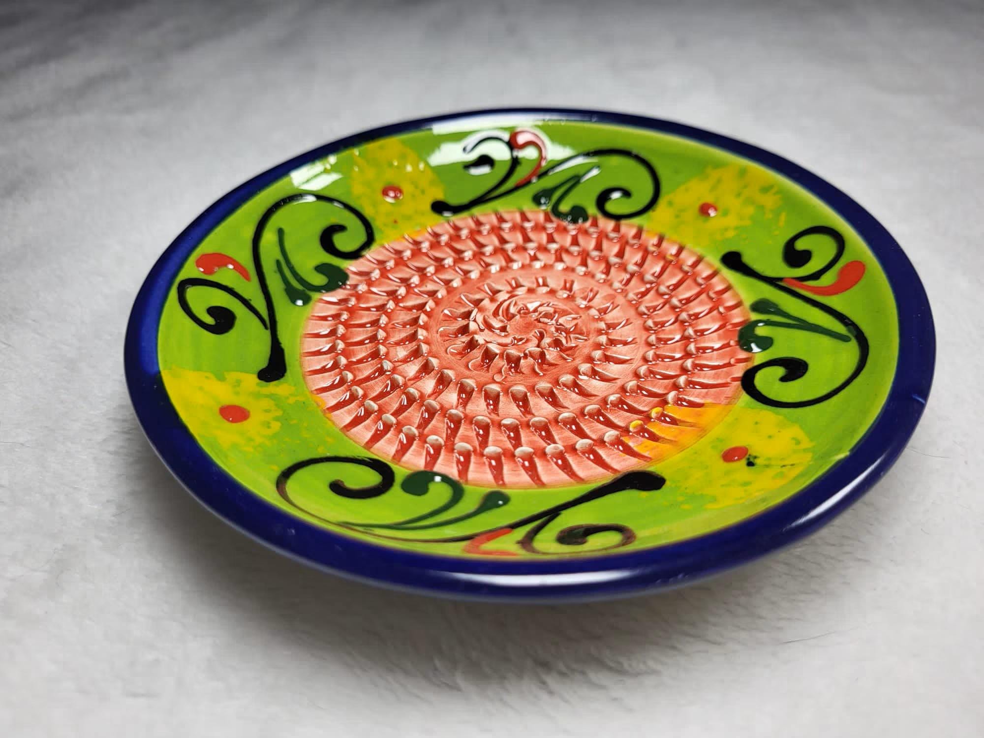 Spanish Pottery Garlic Rasp, Ginger Grater Ceramic Plate in a Variety ...