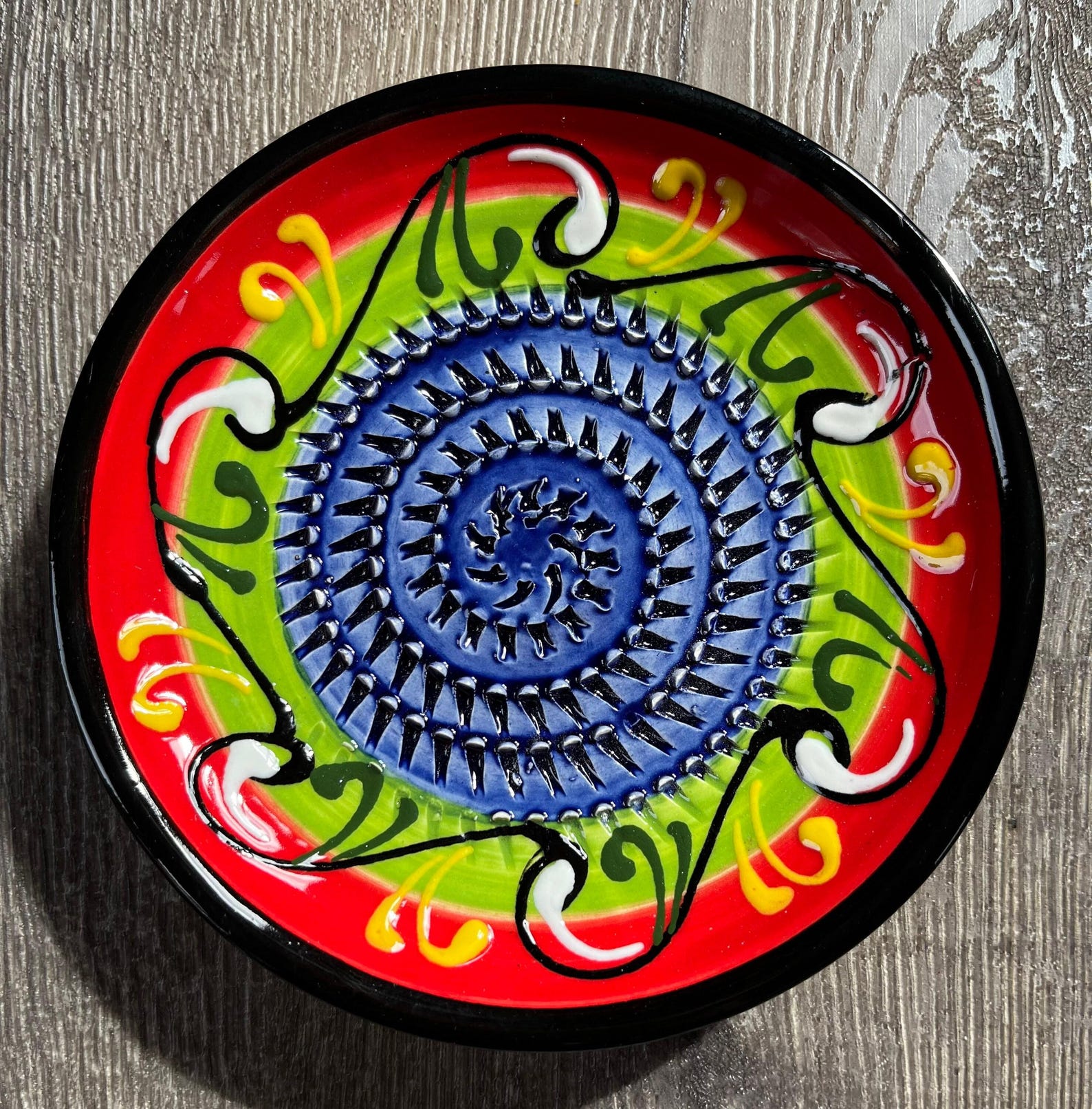 Spanish Pottery Garlic Rasp, Ginger Grater Ceramic Plate in a Variety ...
