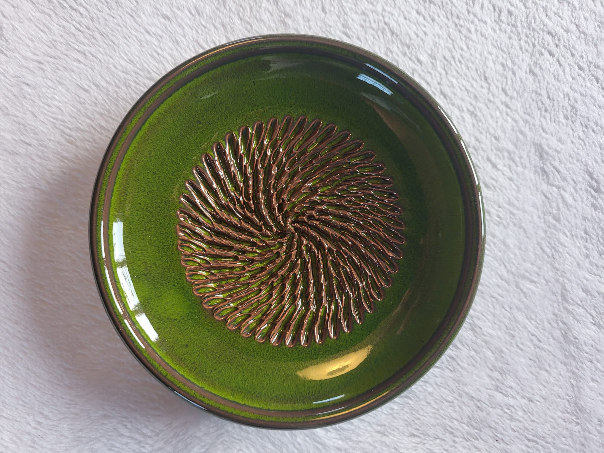 Spanish Pottery Garlic Rasp Ginger Grater Green Ceramic Plate - Etsy UK