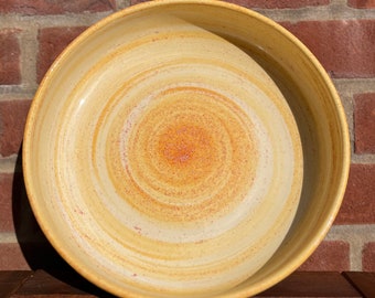 Yellow ceramic bowl - Spanish pottery fruit bowl, serving bowl, salad bowl, snack bowl
