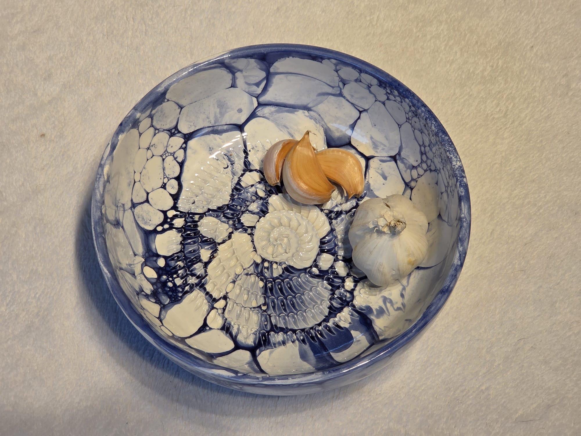 Pottery Rasps Handpainted Spanish Pottery Grater Bowl, Blue White Garlic Rasp ...