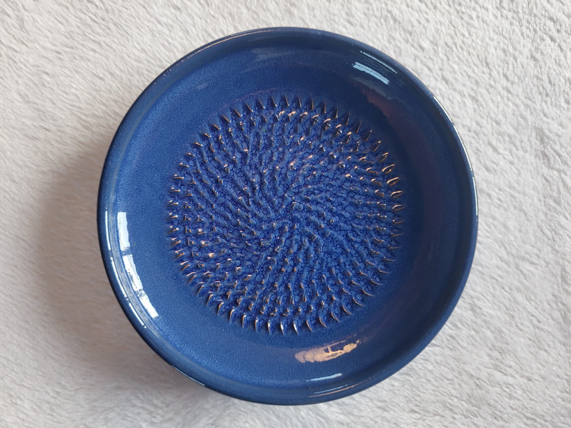 Pottery Rasps Spanish Pottery Garlic Rasp, Ginger Grater Blue Ceramic Plate - Etsy