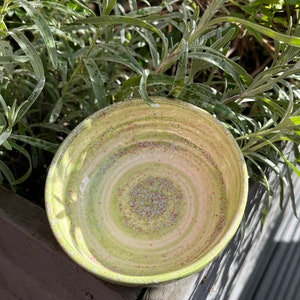 Handcrafted Green Ceramic Tapas Bowl: Spanish Pottery Dish