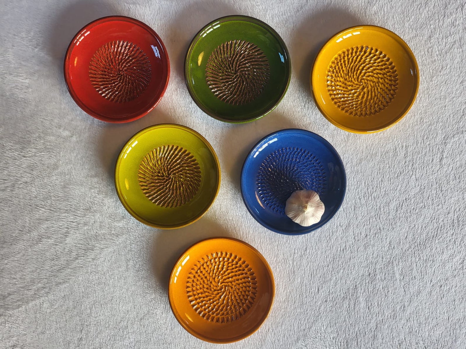 Spanish Pottery Garlic Rasp, Ginger Grater Ceramic Plate in a Variety ...