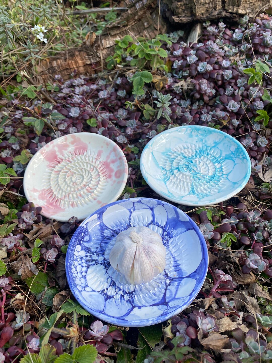 Handmade Spanish Garlic Grater Plate in Turquoise, Blue, or Pink ...