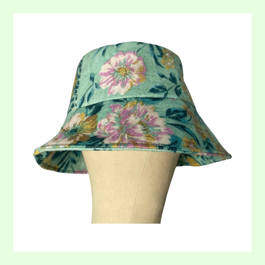 Upcycled Floral Bucket Hat - Etsy display picture 3