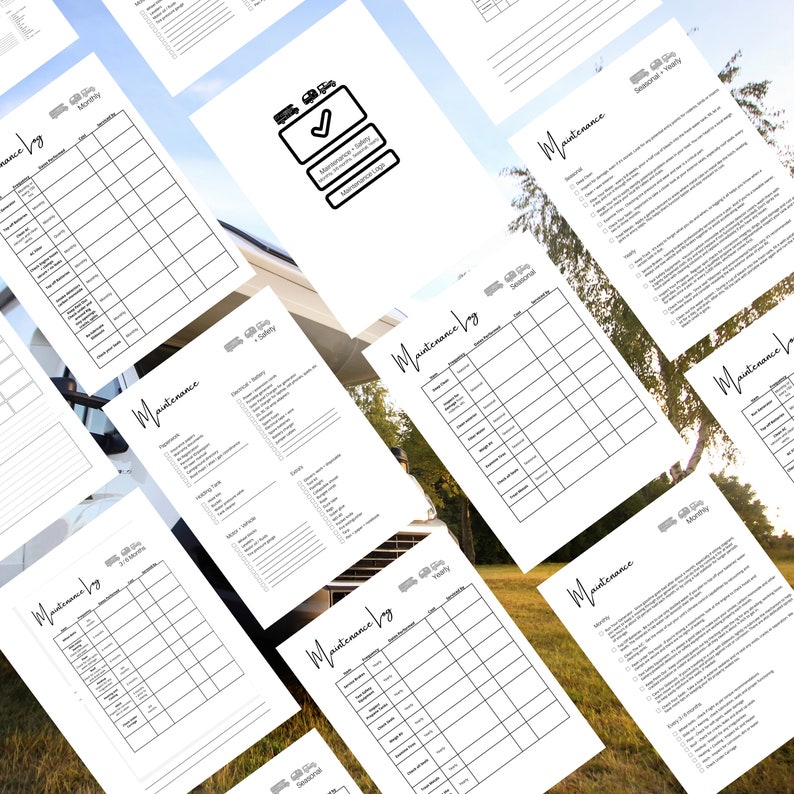Printable RV Maintenance Checklist RV Maintenance Log RV Etsy