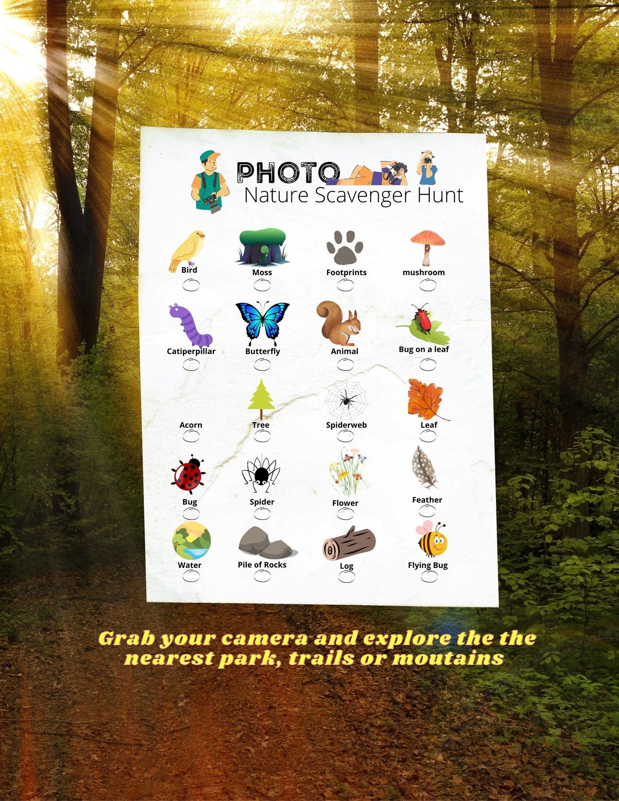Printable Games for Kids, Photo Scavenger Hunt, Camp Printables ...