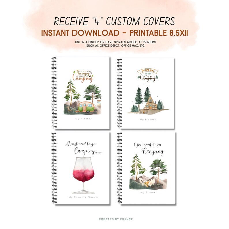 Printable Girl Planner, Printable Camping Journal, PDF Girl RV Planner ...