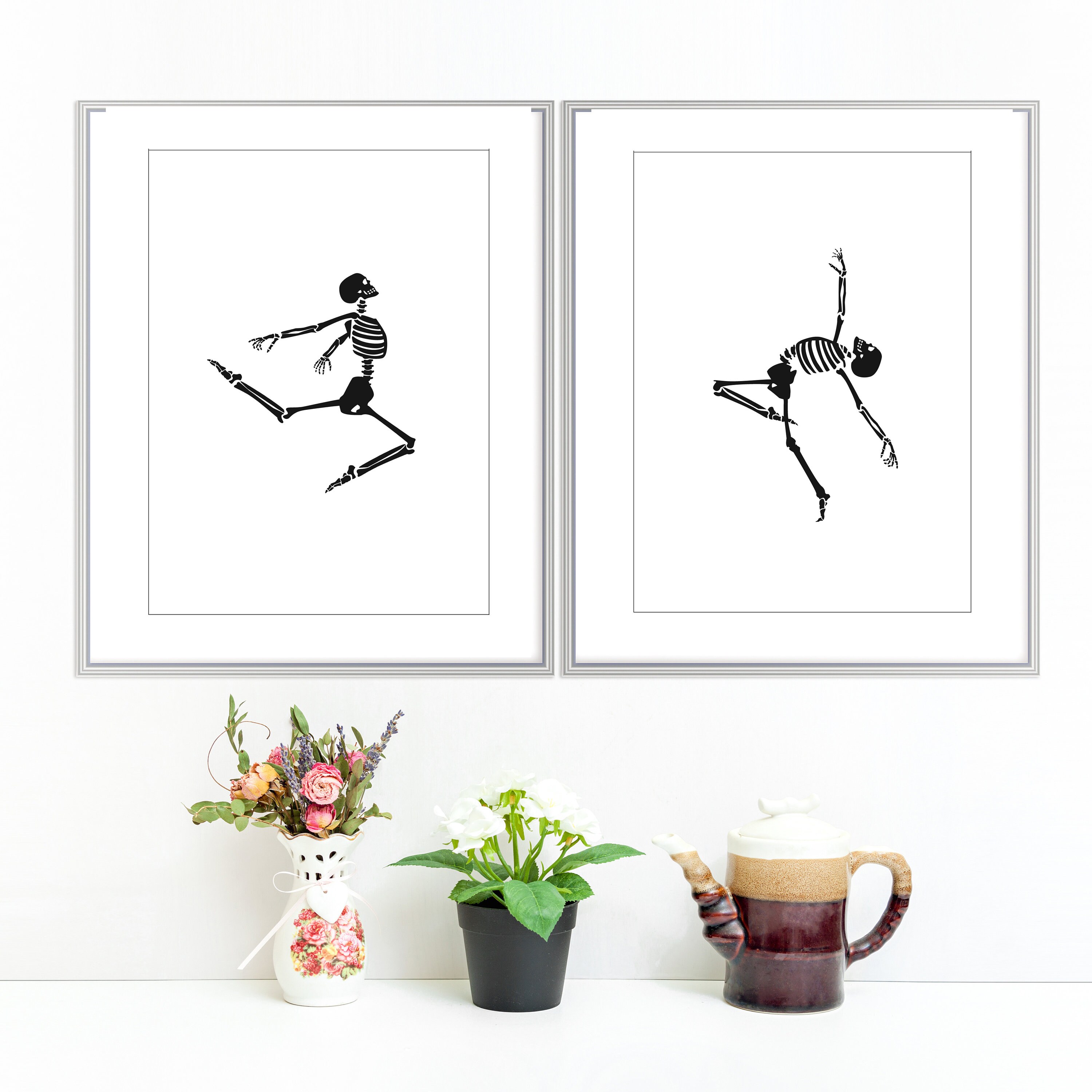 Halloween Printable Skeletons Dancing PNG Skeletons Printable PDF Halloween Printable Skeletons Dancing PNG Skeletons Printable PDF
