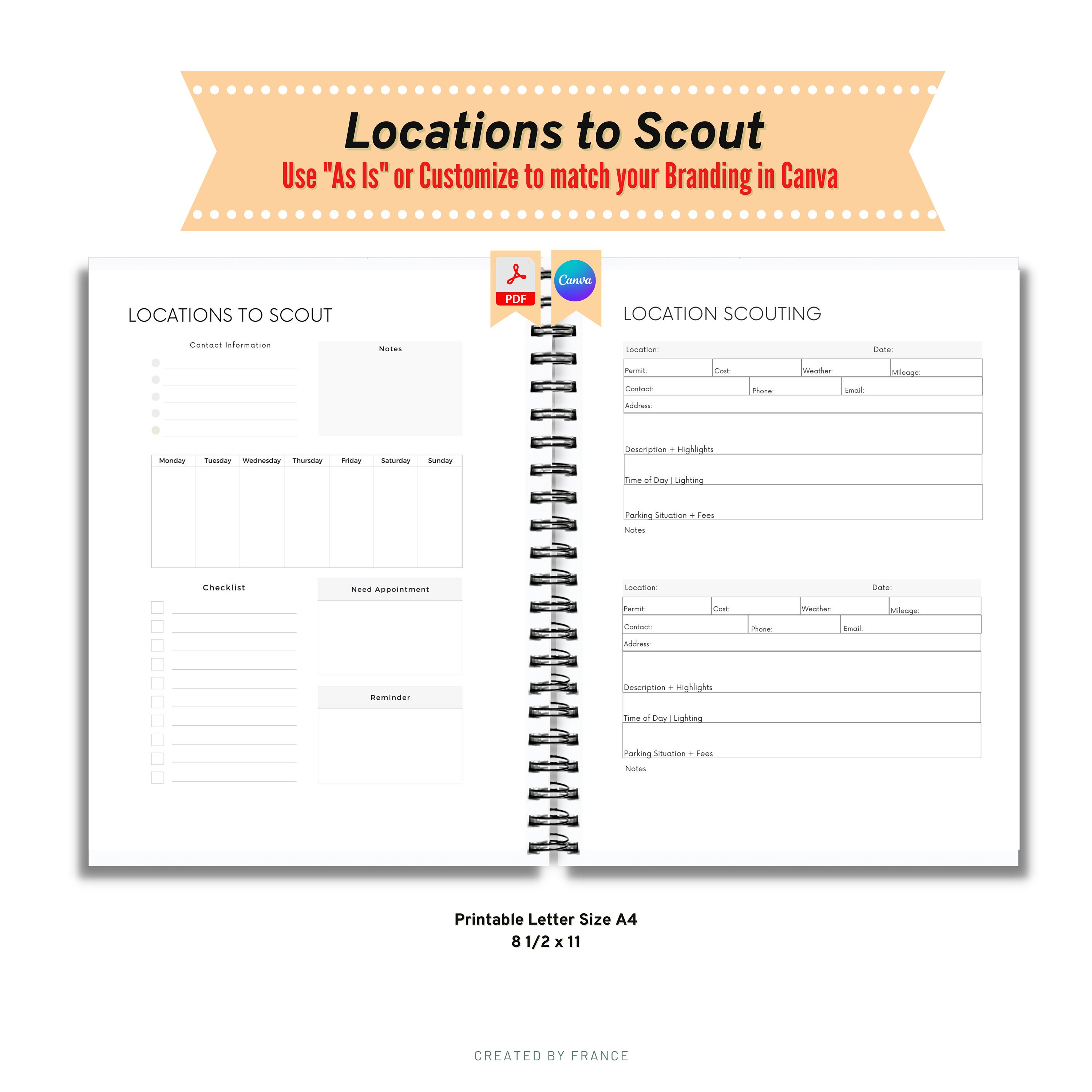 Printable Photographer Planner, Photography Contract, Printable Payment ...