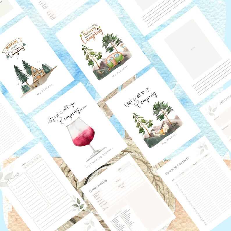Printable Girl Planner, Printable Camping Journal, PDF Girl RV Planner ...
