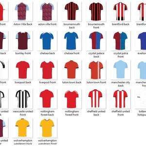 Pacchetto maglie Premier League 24/25 Season - Magliette digitali del club, lettere e numeri per una personalizzazione completa. Colori ad acqua bonus PREZZO RIDOTTO
