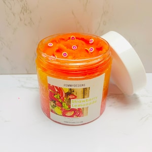 Strawberry Lemonde Cloud Slime, Aromatherapy Slime,Therapy, Stress Toy, Sensory Toy,  Slime for Adult, Gift For Her, Slime Shops