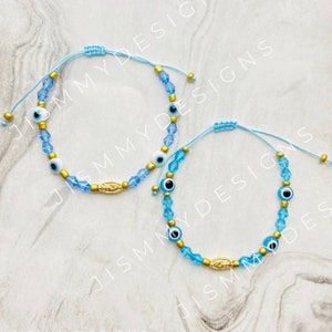 Guadalupe Evil Eye Bracelet|Our Lady of Guadalupe/Virgin Mary Bracelets | Mal de Ojo|Handmade Bracelets