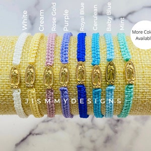 Our Lady of Guadalupe, Virgin Mary Bracelet, Adjustable Virgen de Guadalupe Bracelet, Catholic, Mexican Bracelets, Gift for Her/Him