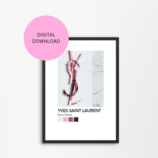 Pink Luxury Fashion Print Instant Download, Art mural imprimable, Téléchargement numérique, Hypebeast Wall Decor, Home Wall Art, High Fashion Print