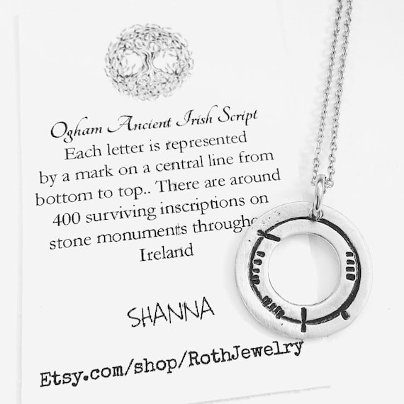 Personalized ogham deals pendant