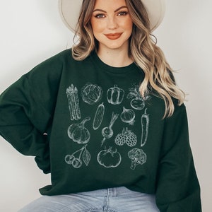 Vegetable Sweatshirt, Garden Shirt, Nature Sweater, Gift for Farmer, Gardening, Veggie Lover, Healthy Tee, Foodie