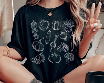 Vegetable Shirt, Garden Shirt, Nature Shirt, Gift for Farmer, Gardening Shirt, Veggie Lover, Healthy Shirt, Foodie Shirt