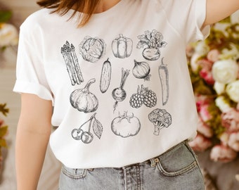 Vegetable Garden Shirt, Fruit Tee, Gardener T Shirt, Plant Lover Shirt, Farmer T-Shirt, Botanical Shirt, Gardening Shirt, Farm Life