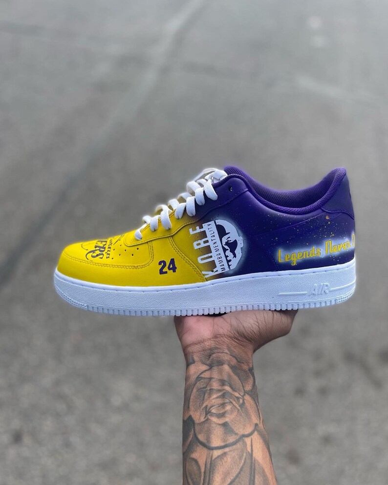 Custom Kobe Bryant Air Force 1s | Etsy