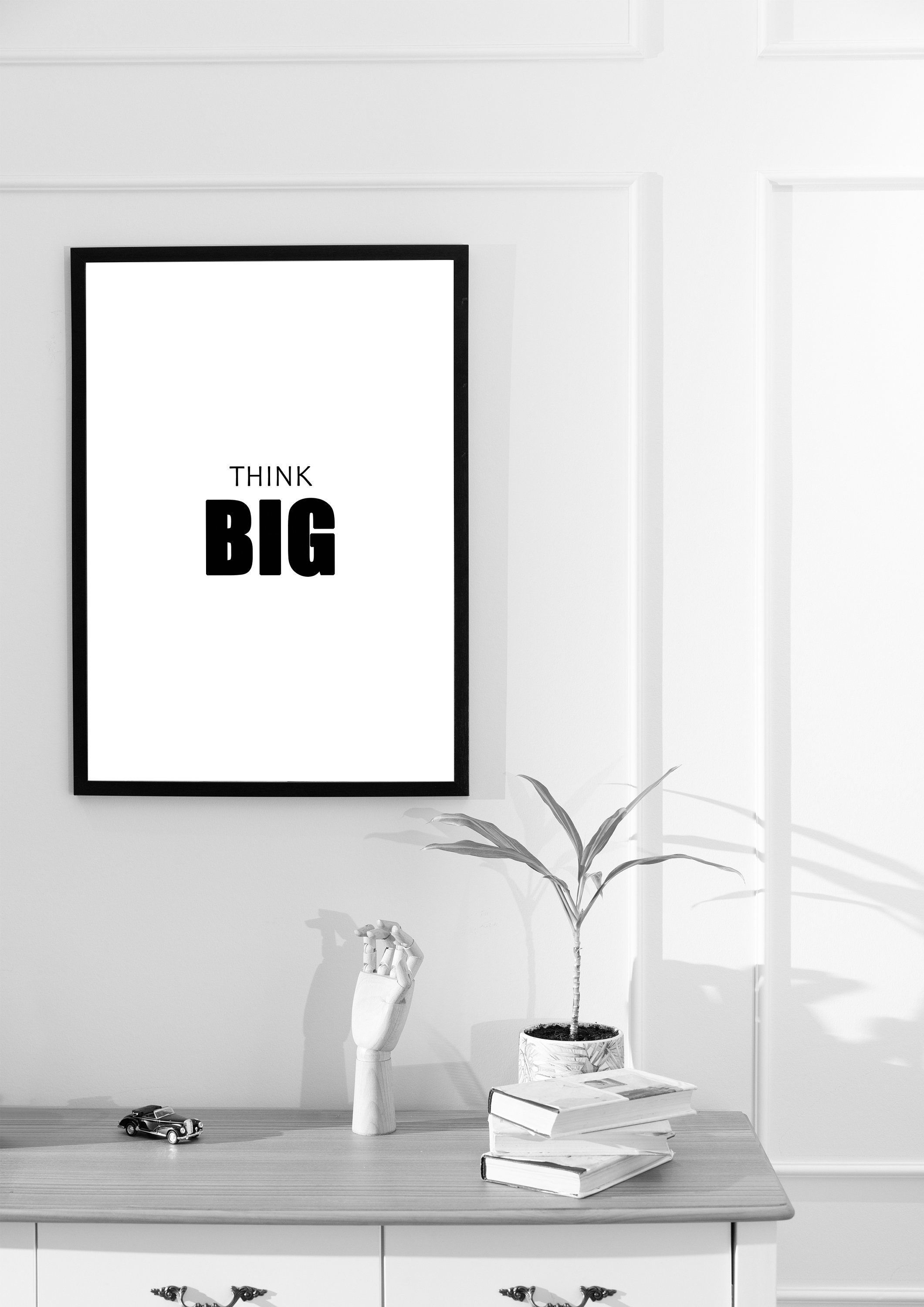 Think Big Wall Art Think Big Wall Decor Motivational Art Etsy UK