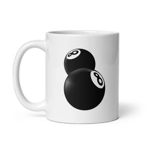 Pool 8 Ball Czarny 8 Snooker Gra Puchar dla Niego Jej Mężczyzna Przyjaciel, 8 BALL Kubek Kawy, Idealny Kubek Prezent, Dekoracja Biura, Klasyczny Kubek