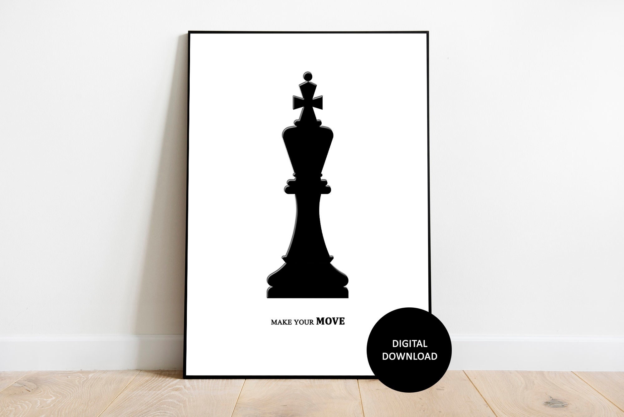 Rook Grid Mug 5x7 Chess Graphic 'MAKE YOUR MOVE' 