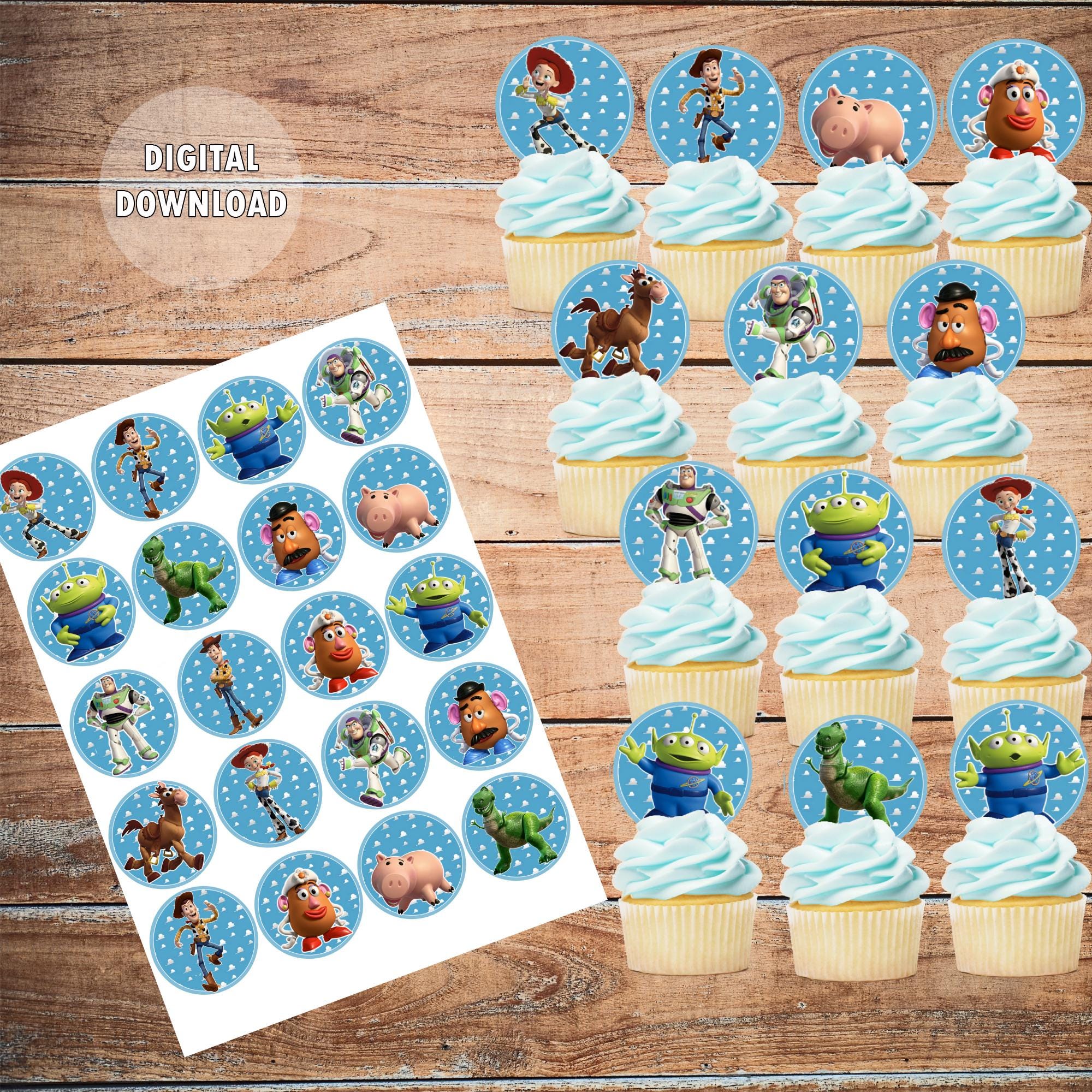 Toy Story Cupcake Toppers, Printable Party Cupcake Toppers, Toy Story