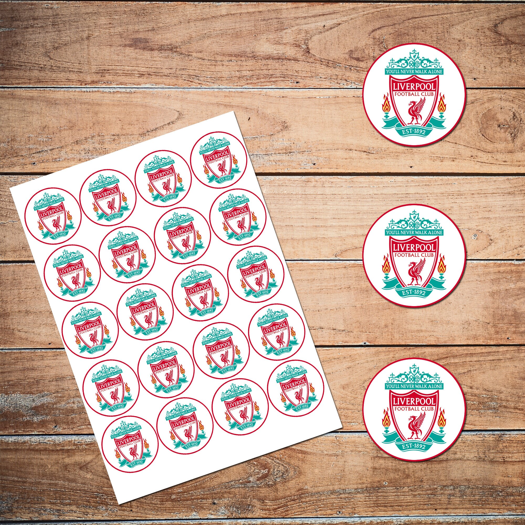 Liverpool Cupcake Toppers Etsy