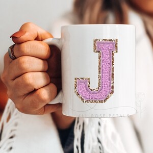 Initial Coffee Mug, Gold Monogram Mug, Bridesmaid Coffee Cup, Personalized Mug, Monogram Mugs for Women, Gift for Maid of Honor,