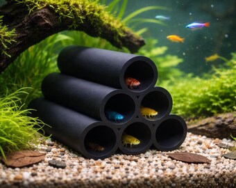Black Shrimp Hide Aquarium Decor Made in USA